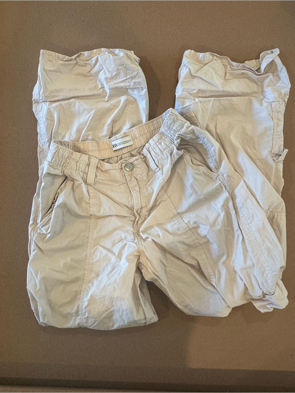 Zara Light Beige Cargo Pants - XS
